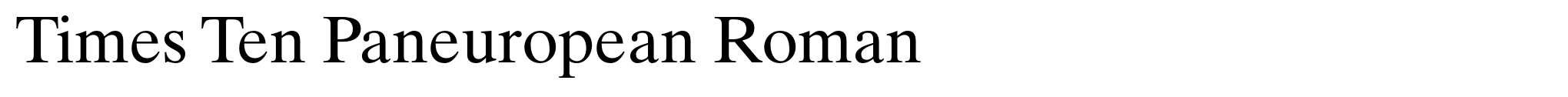 Times Ten Paneuropean Roman image